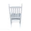 Chaise berçante en bois blanc, sans tapis