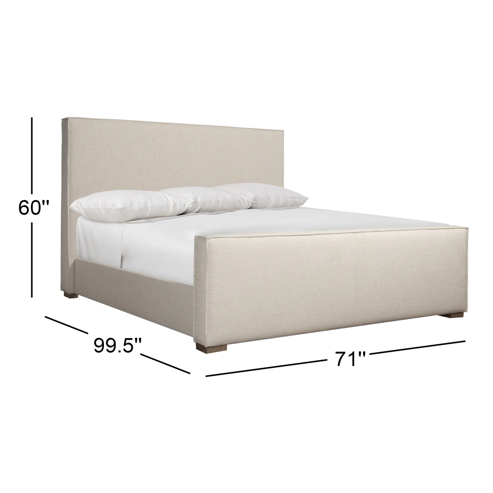 Tribeca Upholstered Panel Bed, Queen