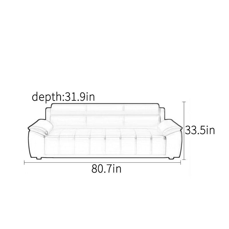 Butner, 3, 33.5" H x 80.7" W x 31.9" D