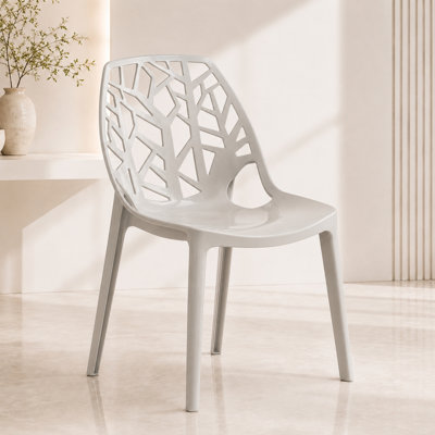 Edgington Lightweight Stacking Accent Dining Chair for Indoor & Outdoor