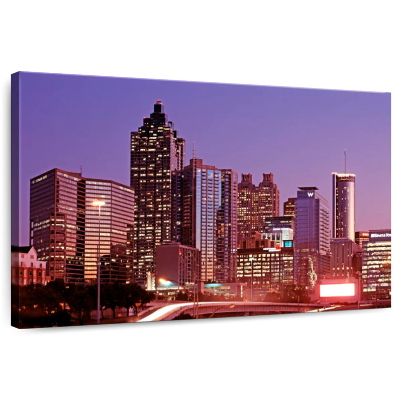 Crépuscule mauve Sireci d'Atlanta, H 26 po x l 39 po