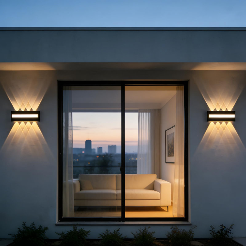 Black Plug-in Integrated LED Outdoor Sconce