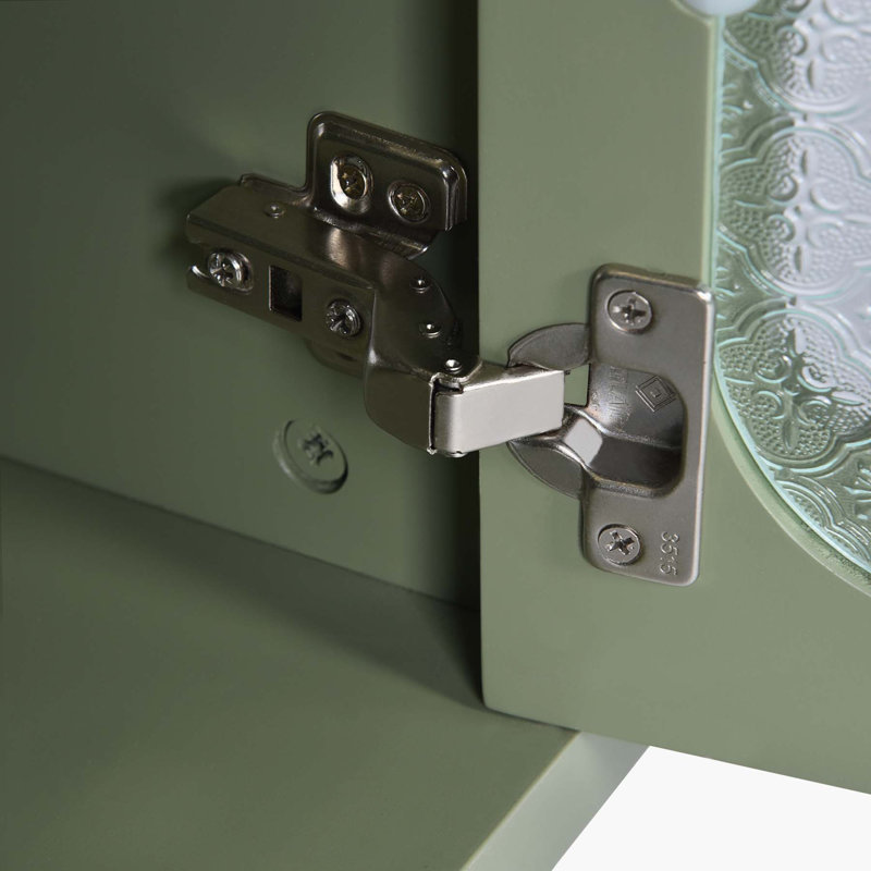 Retro Style 30'' Bathroom Vanity with Resin Sink Combo, Green