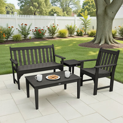 POLYWOOD Vineyard 4-Piece Bench Seating Set