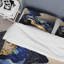 Ensemble de housse de couette en microfibre / polyester Abstract Marble Geode Blue I-594176633