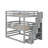 Full Size Triple Bunk Bed With Staircase-558399451
