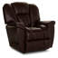 Fauteuil inclinable berçant en cuir Maverick-108531533-128717751