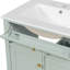 Meuble-lavabo de salle de bain 24 po avec lavabo en céramique, meuble-lavabo autoportant avec poignée dorée-1207703206