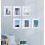 Cadre de photo MDF blanc 5 * 7 "mural et présentoir de table, paquet de 6