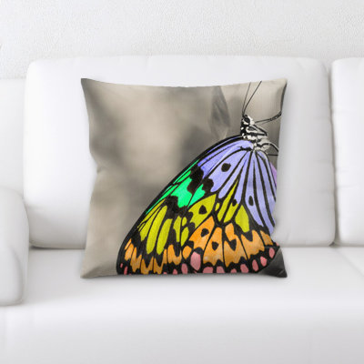 Soft Ferns I Sharp Colours Throw Pillow