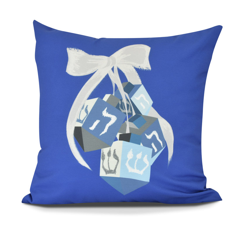 Coussin carré, Bleu royal, H 18 po x l 18 po