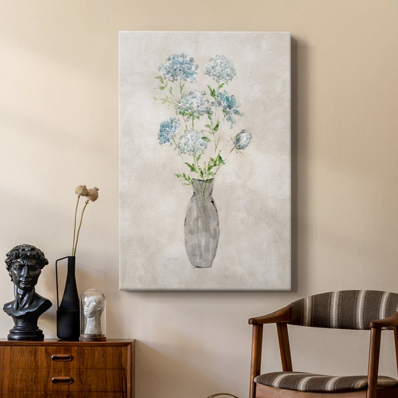 Blue Lace Bouquet II - galerie sur mesure Cavas, H 27 po x l 18 po