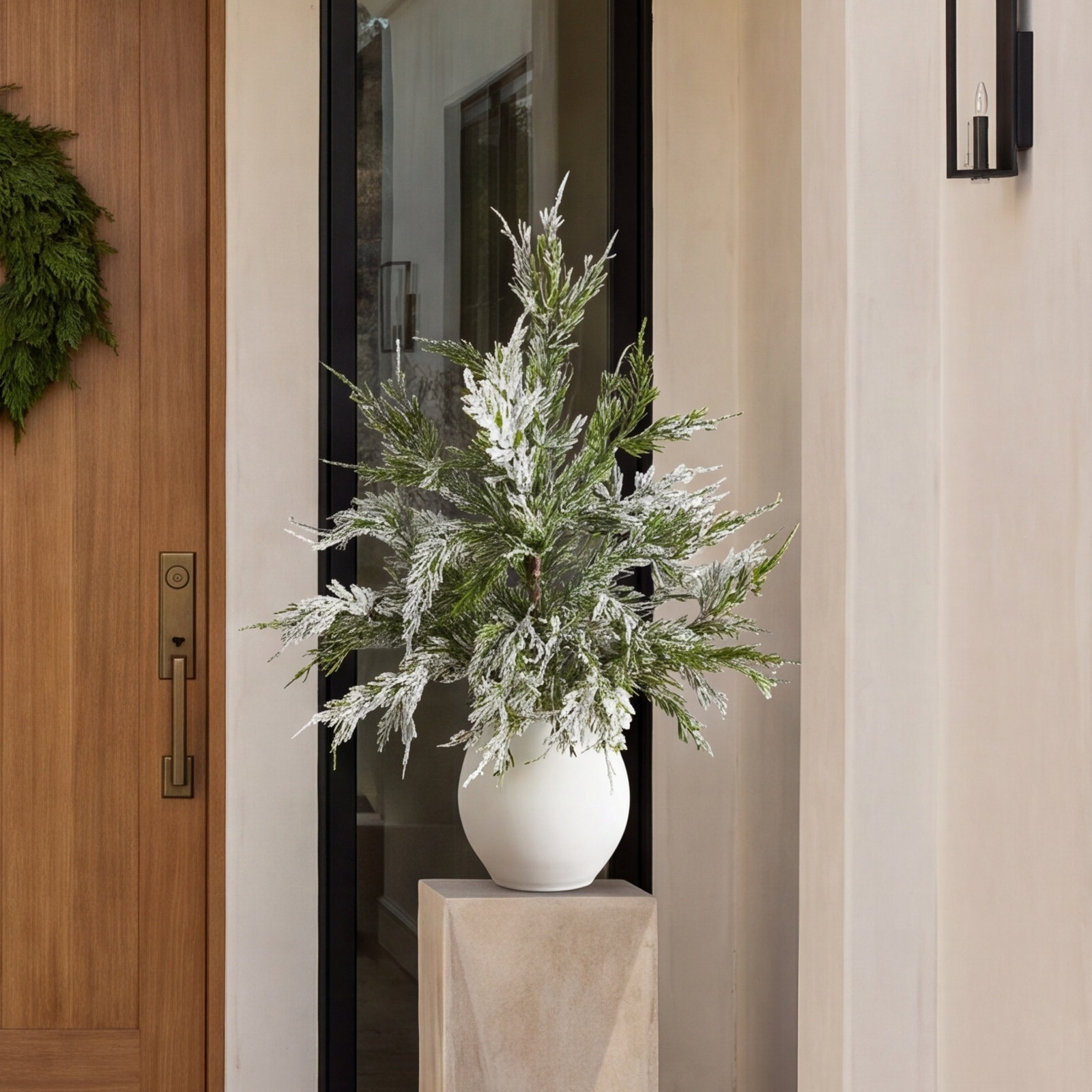 White 1.5' Pre-Lit Cypress Christmas Tree