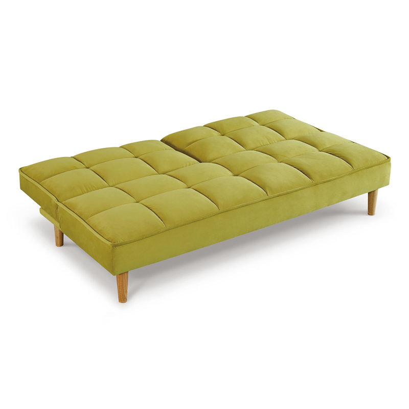 Moody 3 Seater Velvet Sleeper, Lime