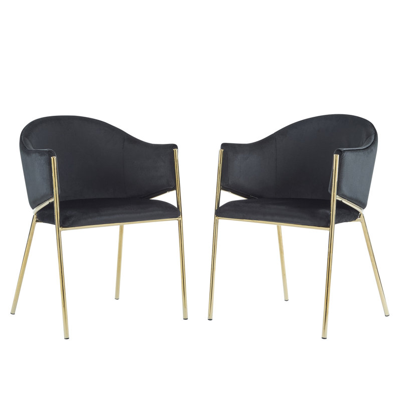 Chaise rembourrée Modern, Noir