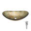 Élégant lavabo vasque en verre doré avec drain escamotable Artistic