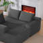 Méridiennes intérieures à compression, velours côtelé gris Modern Home