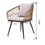 Ensemble de conversation d'extérieur pour 2 personnes avec chaises en osier et table d'appoint en verre-1057310128-1057310135