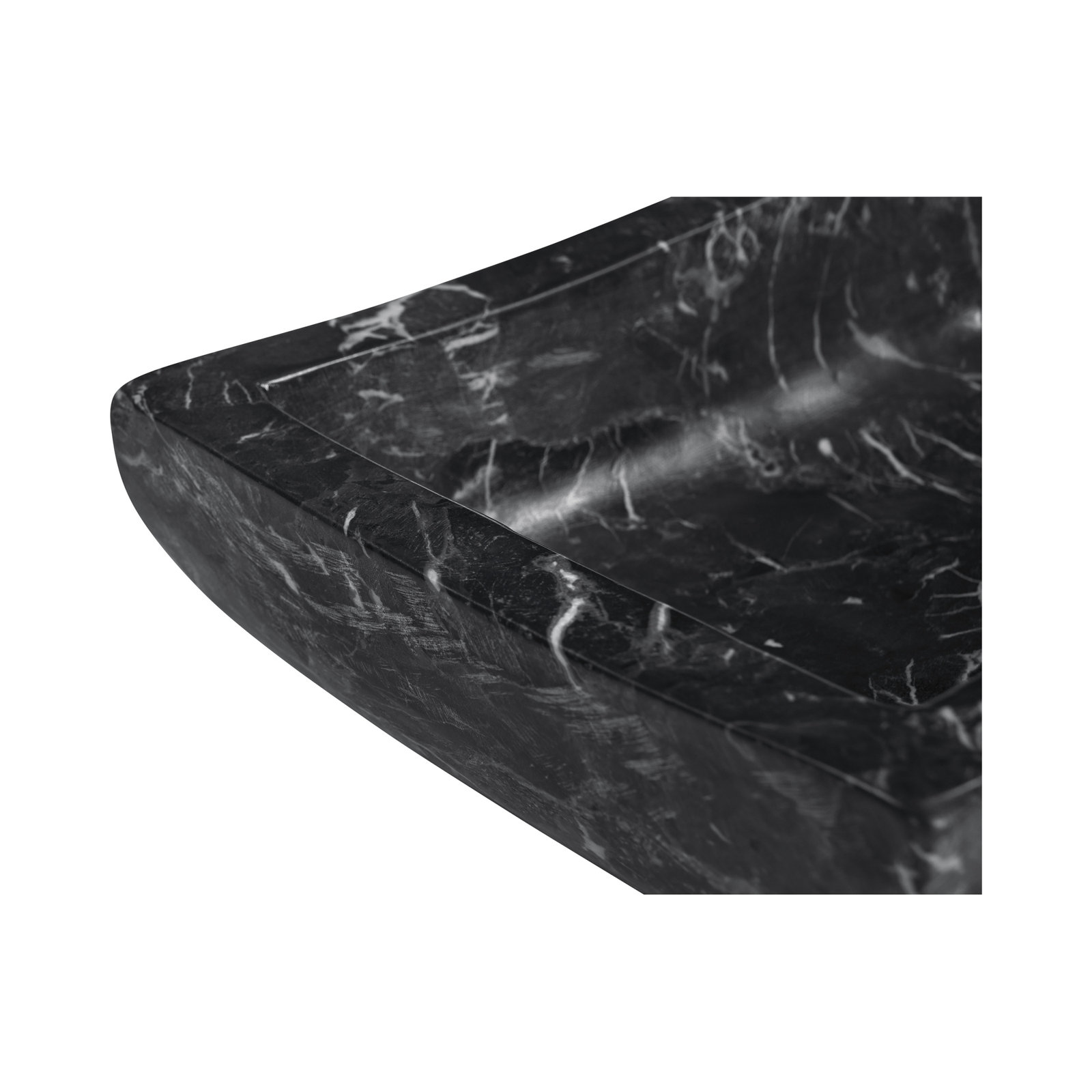 Genuine Marble Decorative Bowl, Black