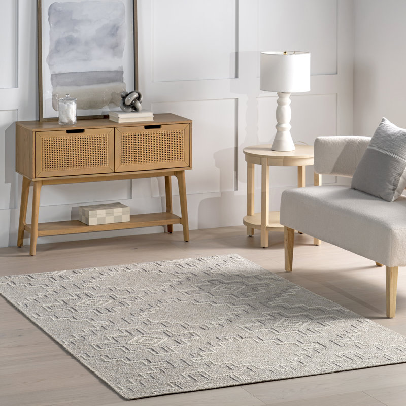 Alani Textured Moroccan Area Rug, Rectangle 5'3" x 7'6"