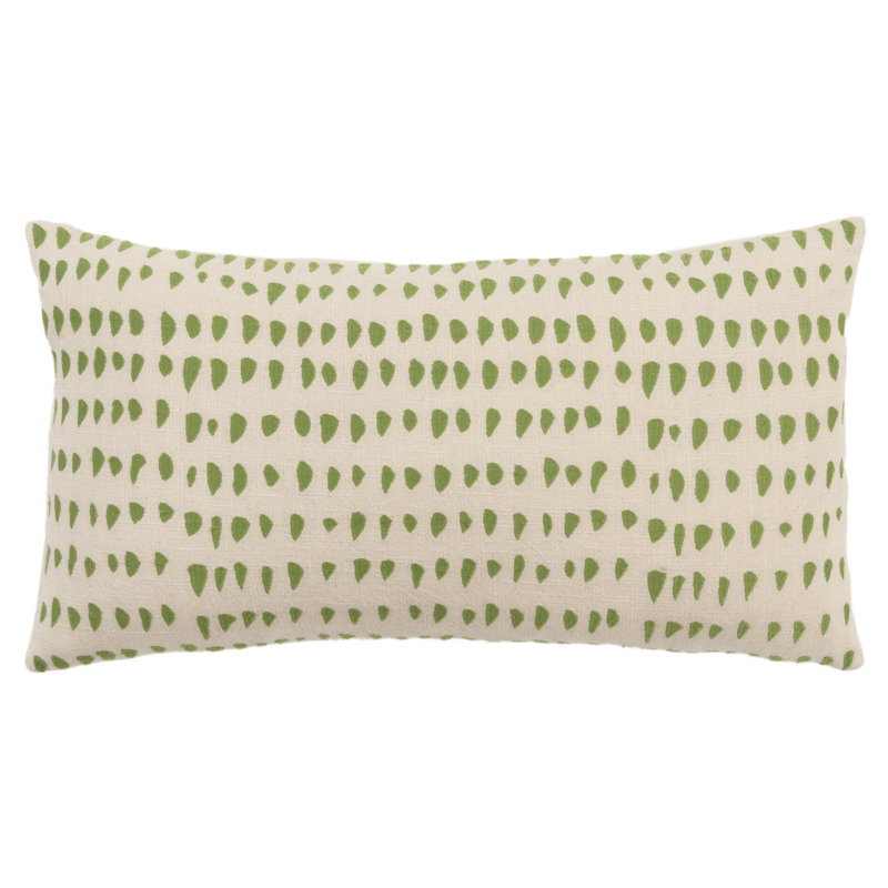 Coussin Fabray, Vert / Naturel