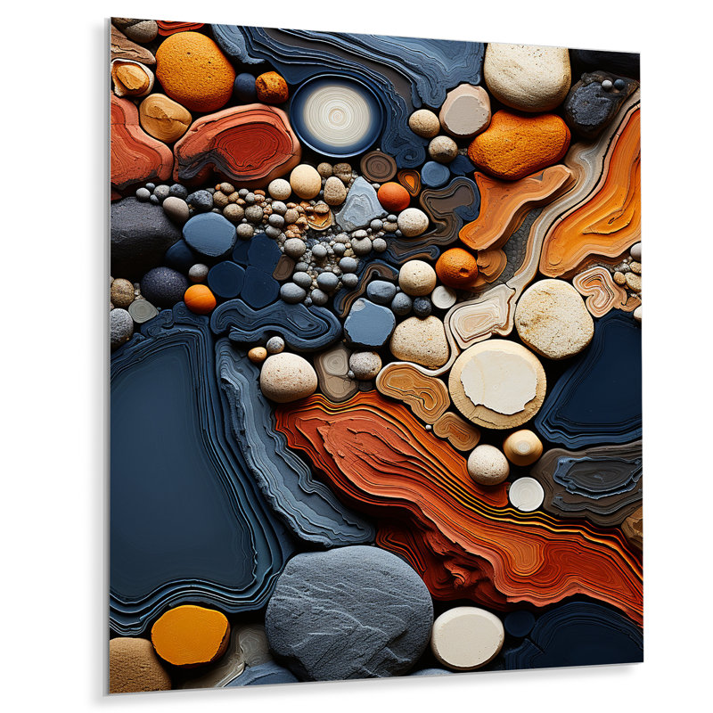 «Desert Tapisserie Collage III - Desert», reproduction d'art en métal, H 32 po x l 16 po