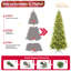 Slim Christmas Tree With Warm White Led Lights, Space-Saving Hinged Design, Easy Setup, Sturdy Metal Stand – Realistic Pencil Tree For Small Spaces-422463856