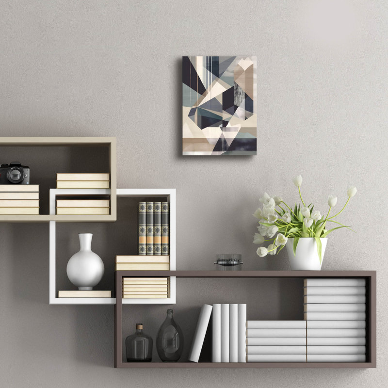 "Geometric 4" par Petals Prints Design, H 16 po x l 12 po x P 0,13 po
