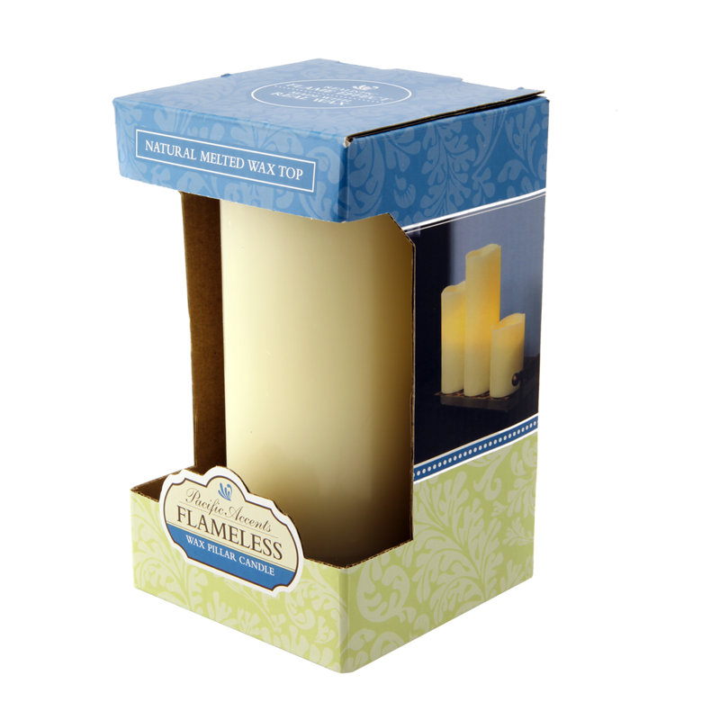 Unscented Flameless Candle, 3" x 6"