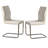  Modern White Dining Chairs with Chrome Legs, Set of Two-36"H-25231744