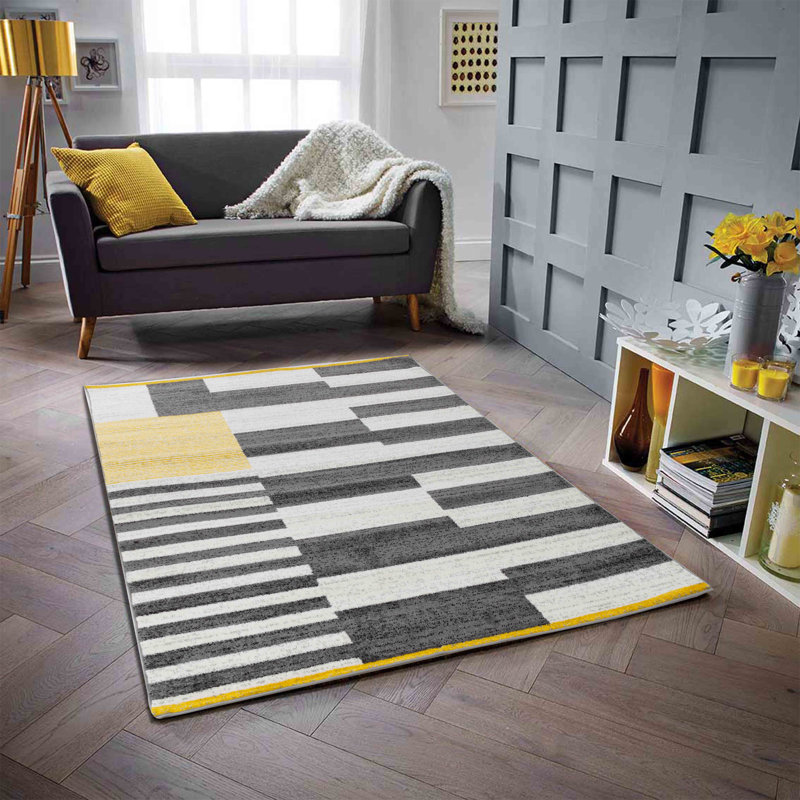 Harshad Geometric Area Rug, Rectangle 160 x 230cm