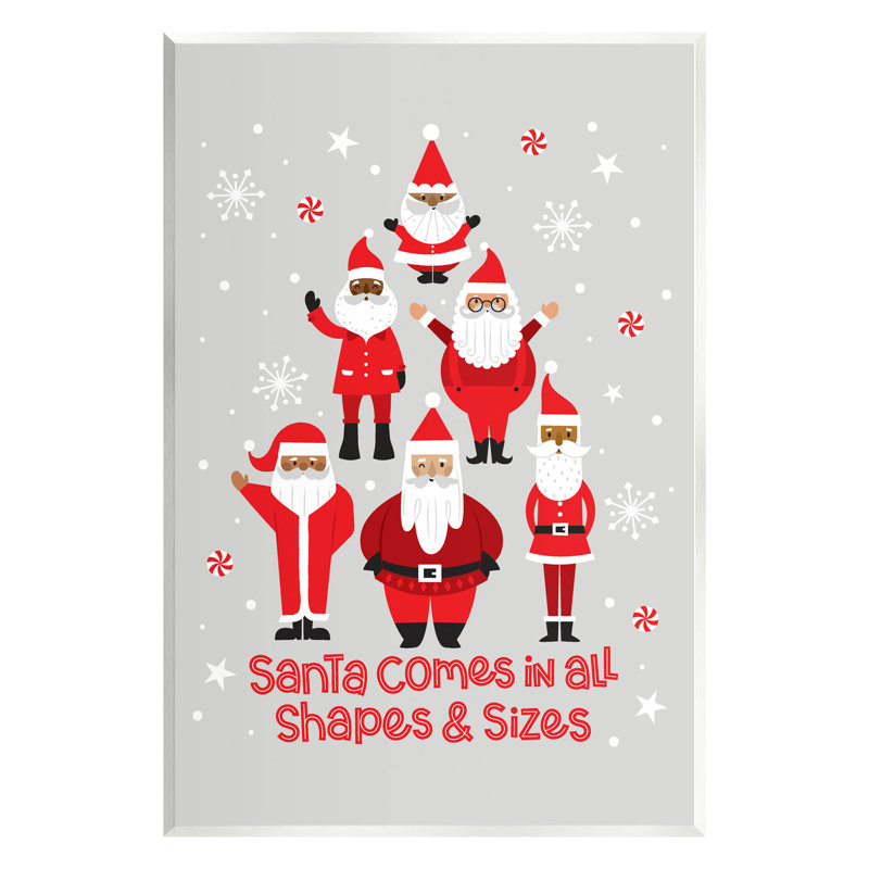 Père Noël toutes formes et at-179, H 19 po x l 13 po x P 0,5 po, Plaque murale