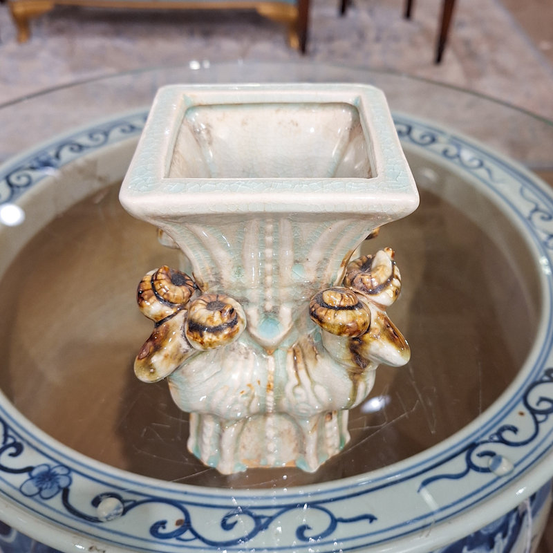 Porcelain Vase with Ram Motifs