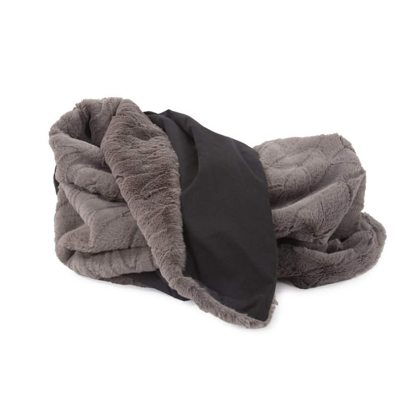 Jeté pierre Angora, Gris