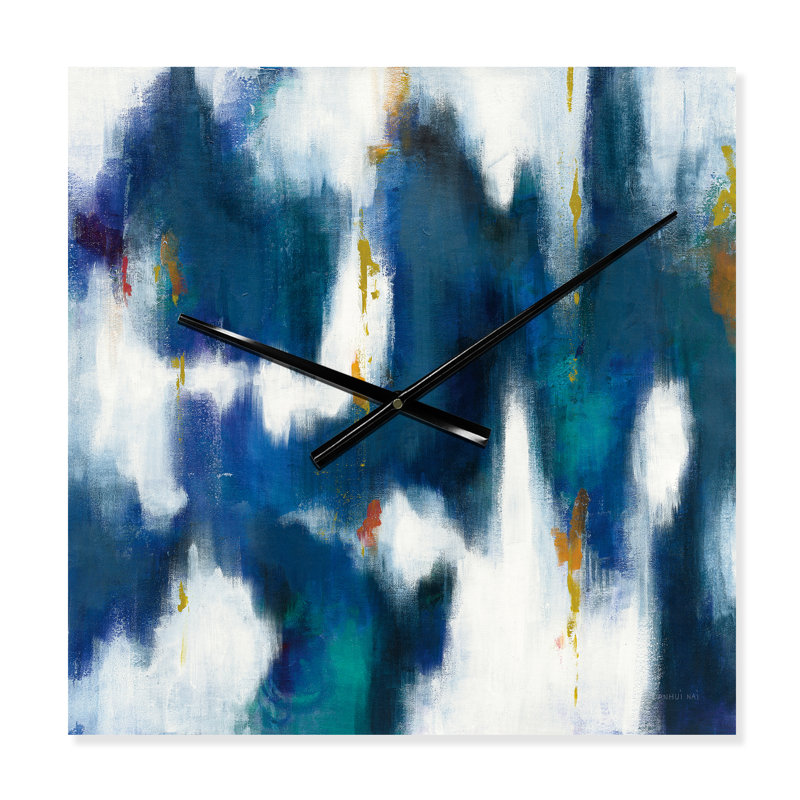 Blue Glam Texture II - Horloge murale Glam, Petit