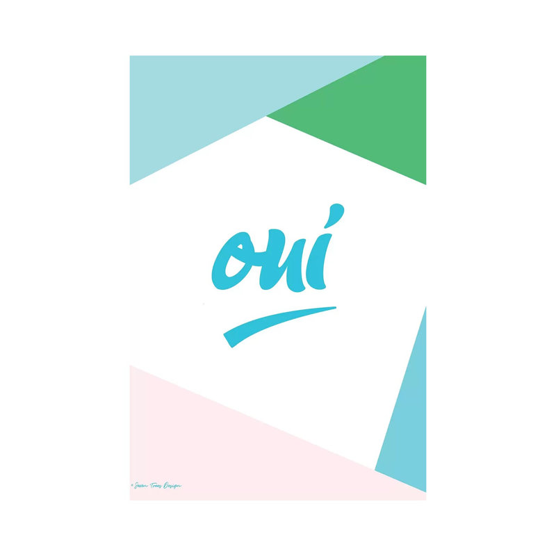 Oui I by Seven Trees Design - Gallery-Wrapped Canvas Giclée on Canvas, Canvas, 20.32 cm H x 30.48 cm W