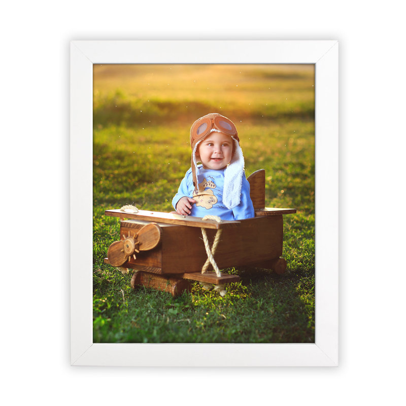 Cadre photo en bois Arhtur, Blanc, 4 po x 6 po, 8