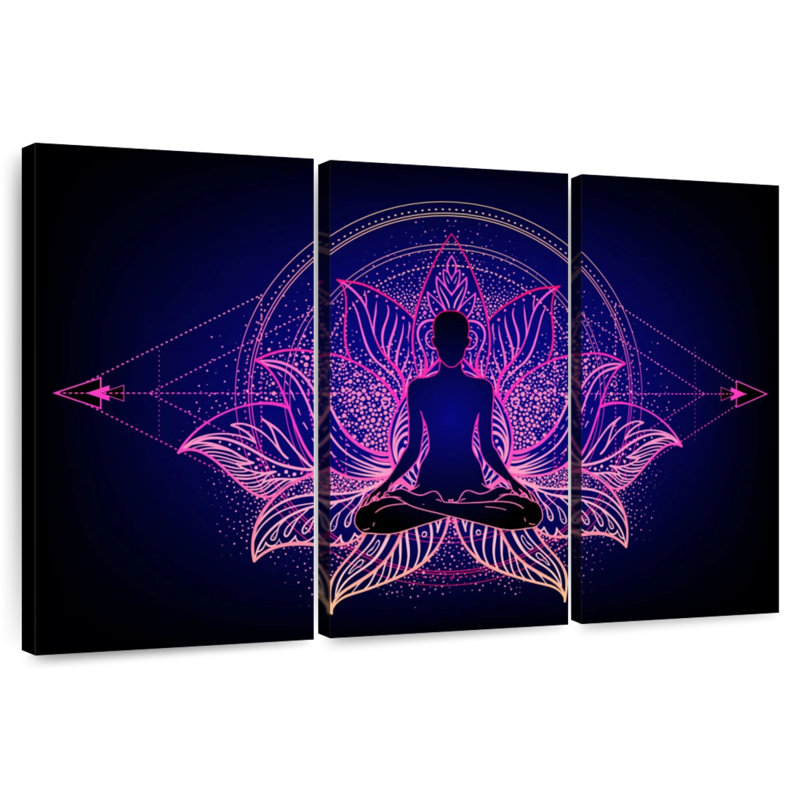 Kerrick Magenta Lotus Meditation, 32" H x 50" W