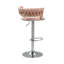 Andraya Swivel Upholstered Adjustable Height Counter Stool with Metal Frame-962366006