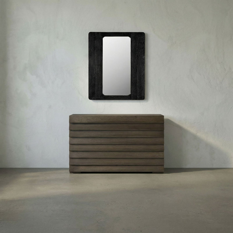 Franklin Rectangle Solid Wood Mirror, Vertical, 38" x 30"