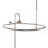 P0757 Cabine avec anneau de douche rond 32 po et entretoise murale 12 po