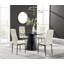 Beca Statement Pedestal Round Dining Table Set & 4 Luxury Velvet Dining Chairs-90654904-90654909