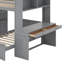 Lit mezzanine double avec lit autonome, tablettes, bureau et garde-robe-118032730