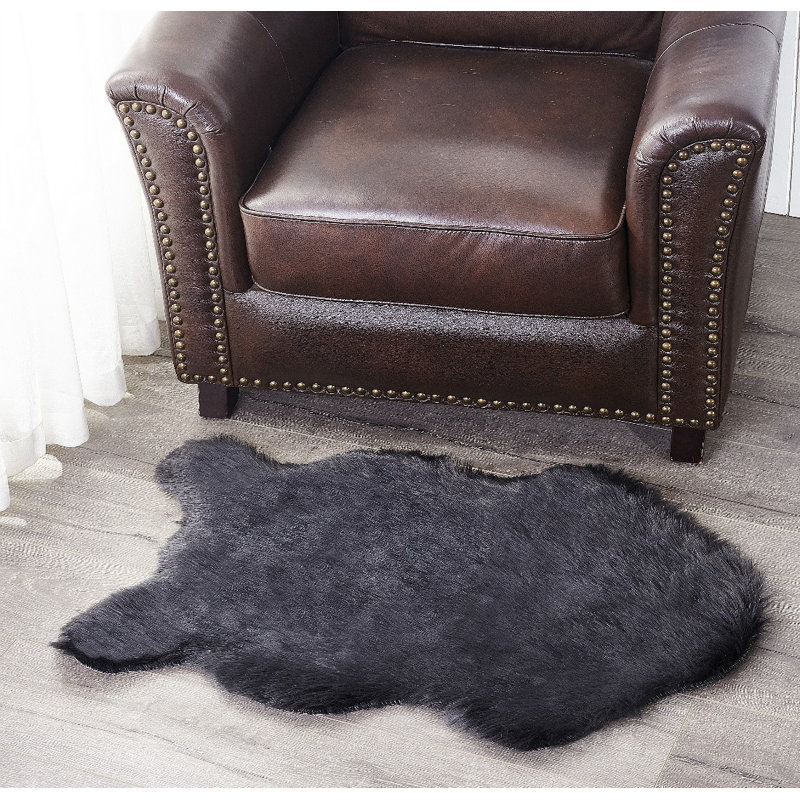 Solid Colour Shag 61cm X 91.4cm Area Rug