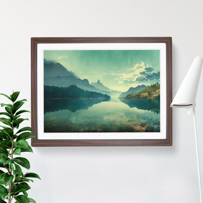 Mountain Lake Watercolour Vol.3 - Framed Print