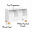 RiverRidge Kids 27in Catch-All Toy Organizer with 2 Compartments, Cubby Storage Organizer for Playroom - White