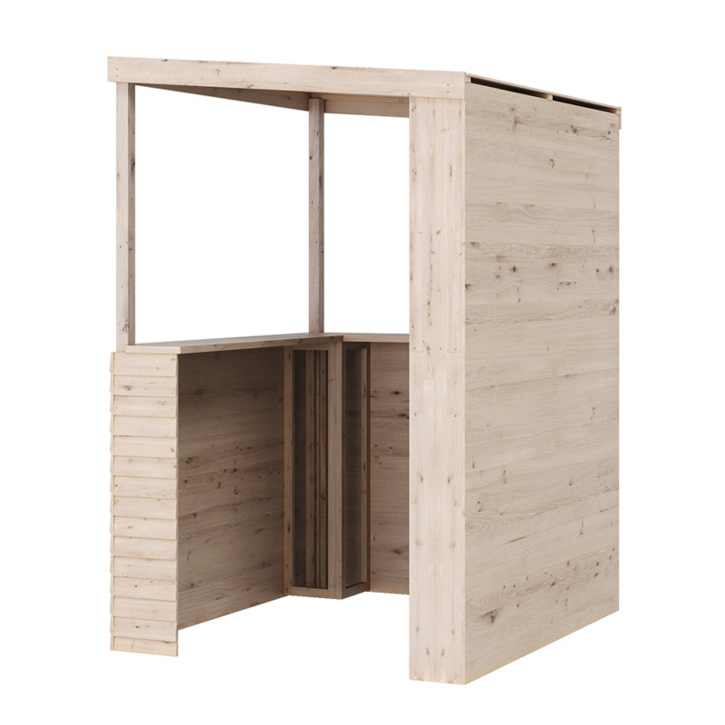 Hvidovre Union Rustic Bar Counter with Solid Wood Outer Material