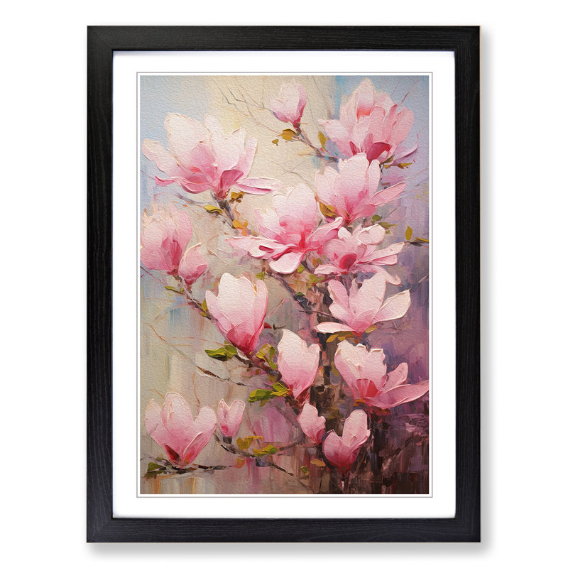 Single Picture Frame Print on Wood, 34cm H x 25cm W, Black Framed