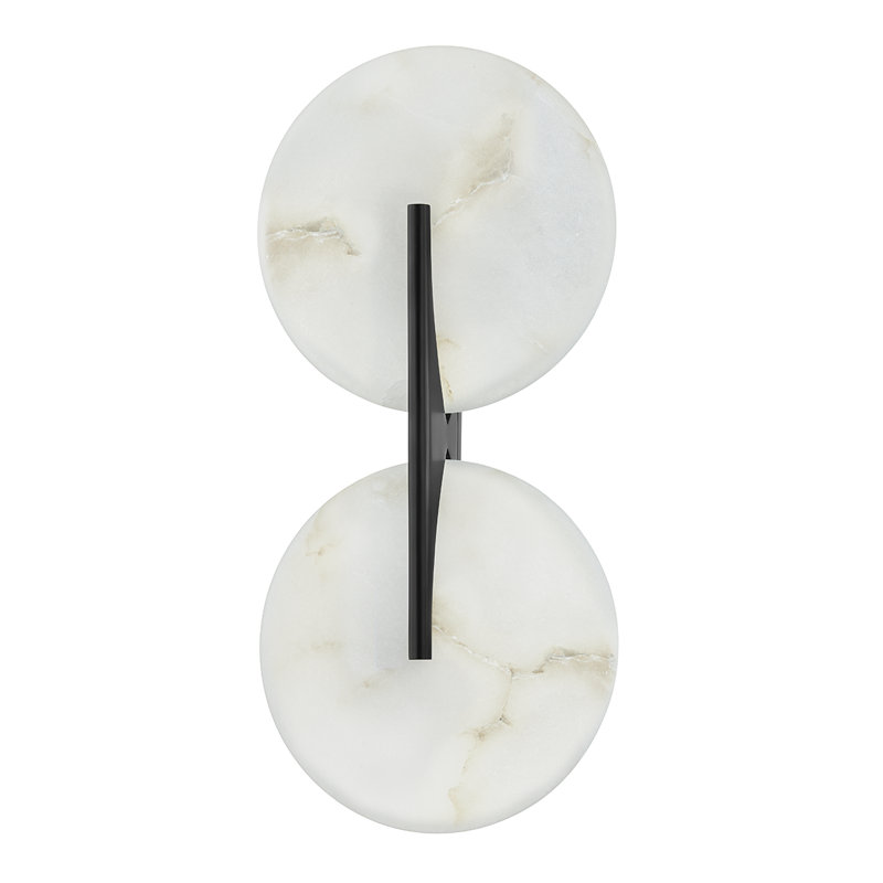 Asteria 2 Light Wall Sconce, Black Brass