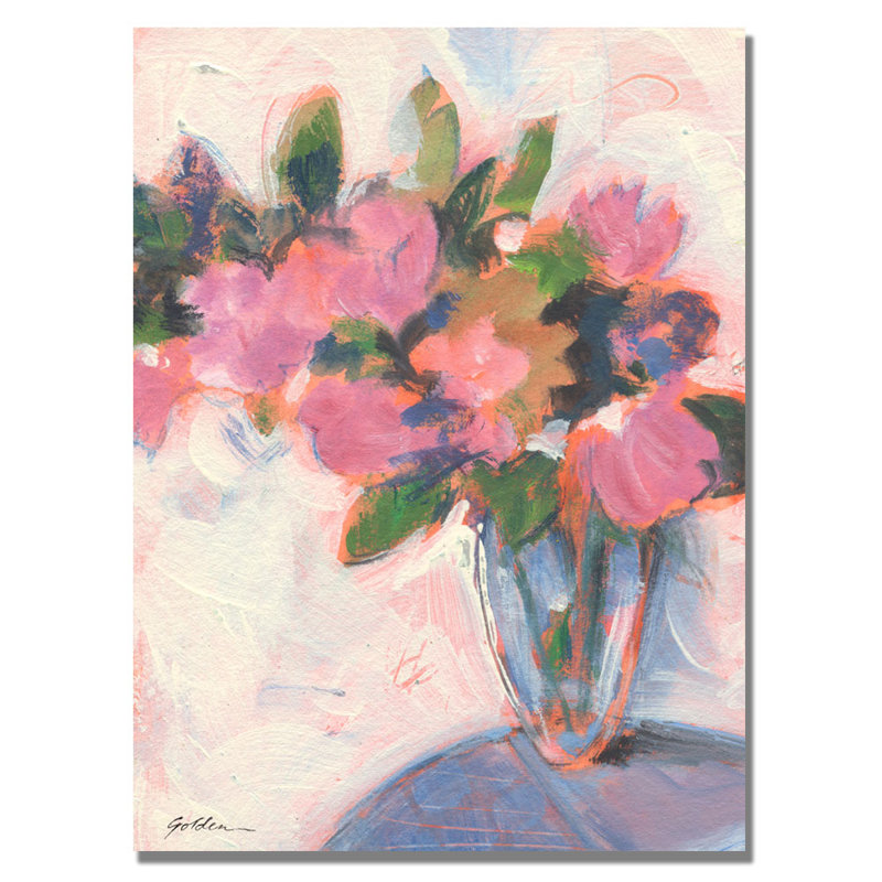 « rose floral rétablissement » par sheila golden, reproduction d’art sur toile tendue encadrée, H 24 po x l 18 po x P 2 po